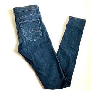 AG The Middi Mid-Rise Legging Dark Wash Jean